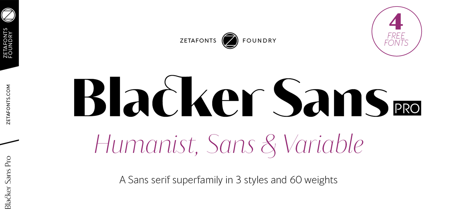 Пример шрифта Blacker Sans Pro